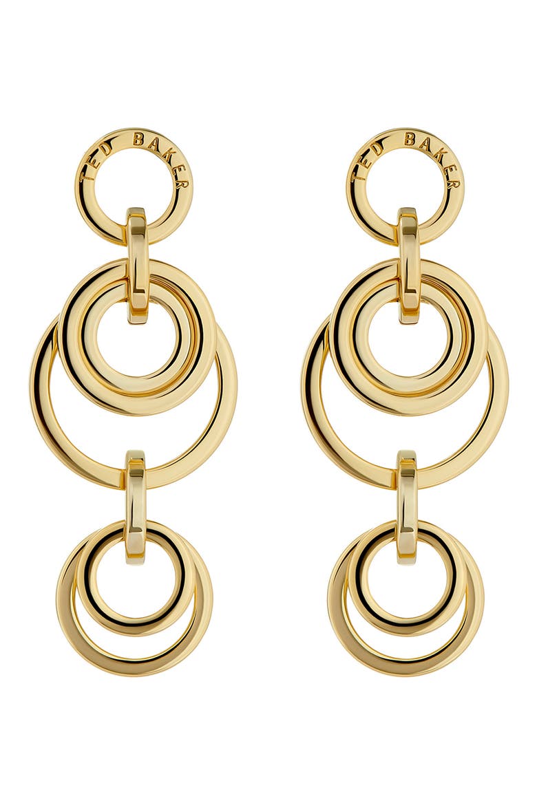 Huliet Drop Earrings, Main, color, GOLD TONE