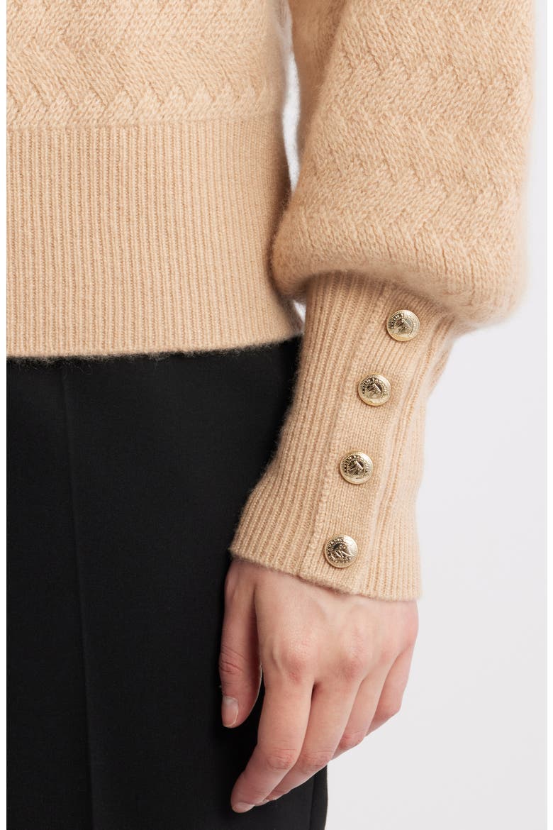 The Tricia Cashmere Turtleneck Sweater, Alternate, color, FRENCH BEIGE