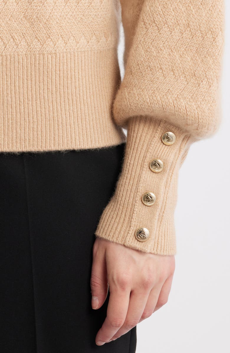 Elie Tahari The Tricia Cashmere Turtleneck Sweater, Alternate, color, French Beige