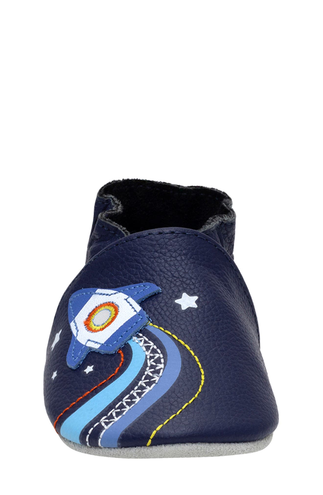 Beyond Awesome Leather Slip On, Alternate, color, NAVY