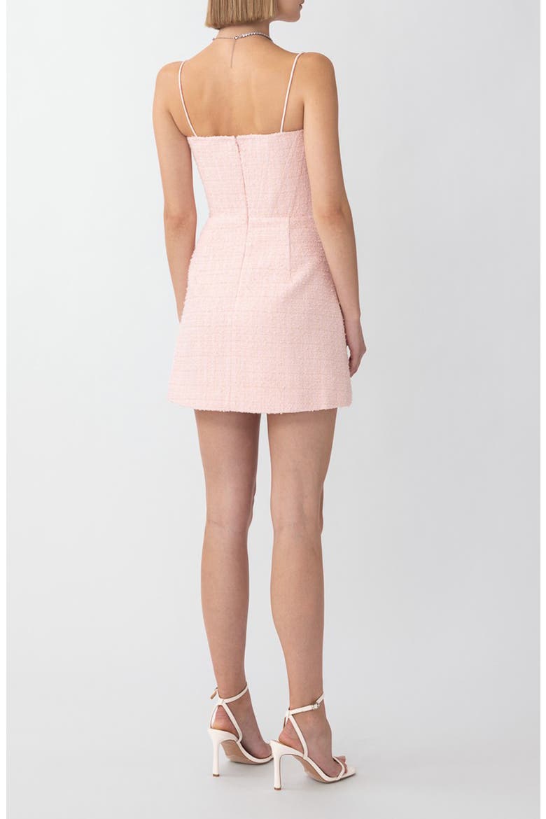 Andi Metallic Tweed Cocktail Minidress, Alternate, color, PASTEL PINK