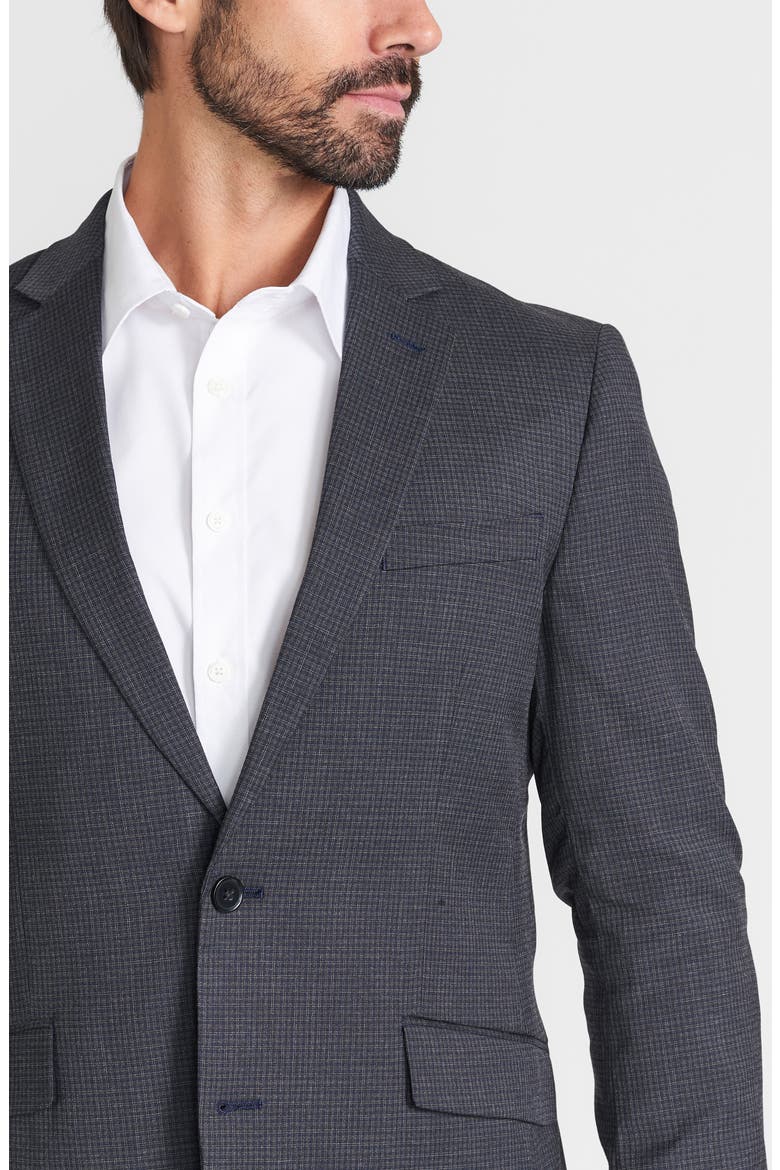 Hoxton Check Notch Lapel Suit, Alternate, color, GREY