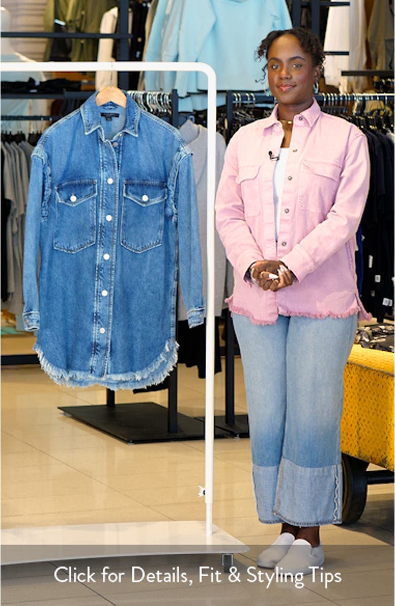 Faye Convertible Long Sleeve Denim Dress, sales video thumbnail