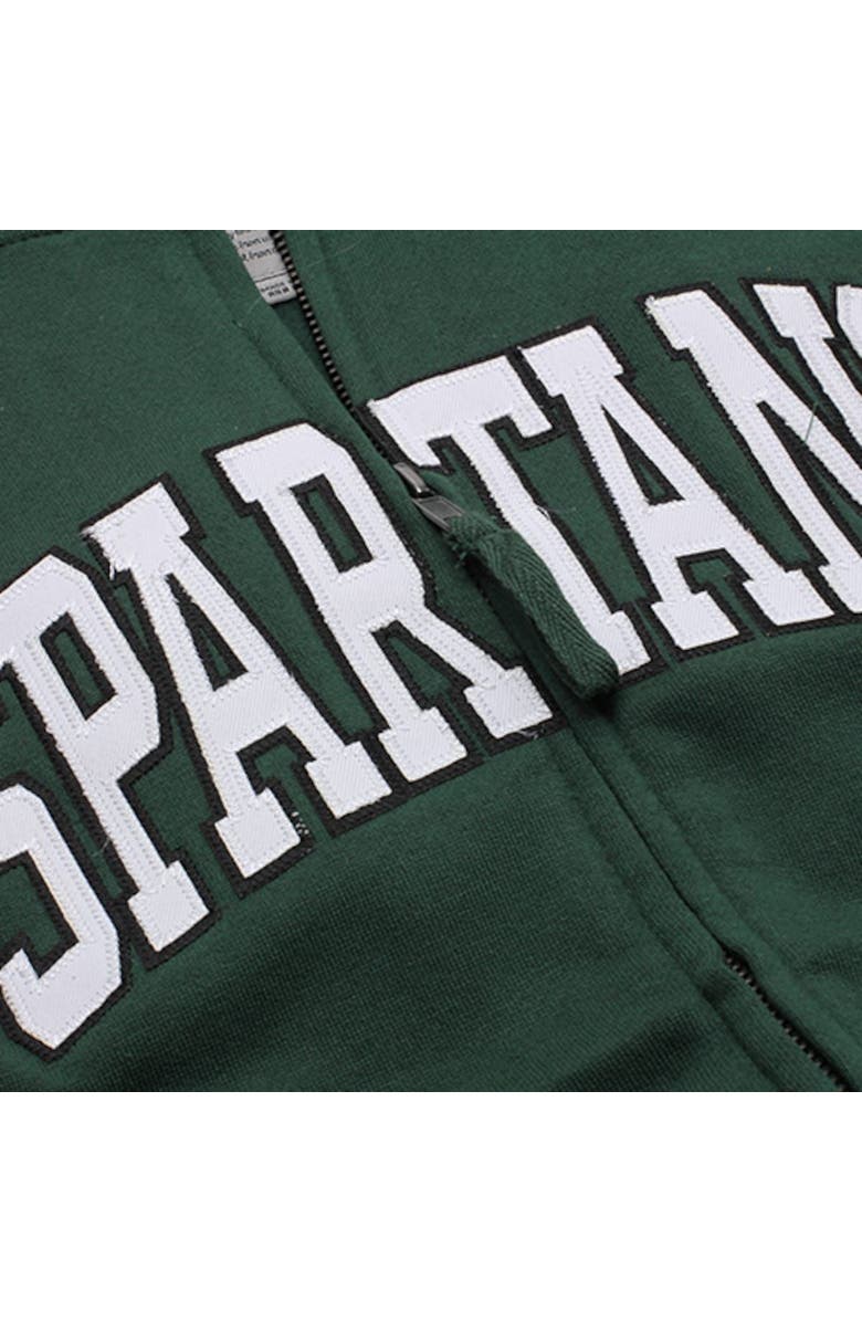 COLOSSEUM Women's Stadium Athletic Green Michigan State Spartans Arched Name Full-Zip Hoodie, Alternate, color, Green