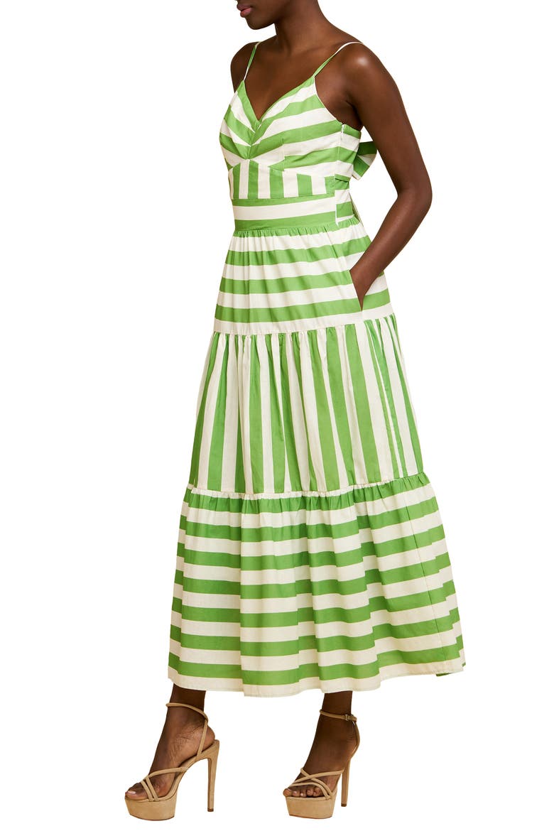 Vivienne Maxi Sundress, Alternate, color, GREEN MULTI