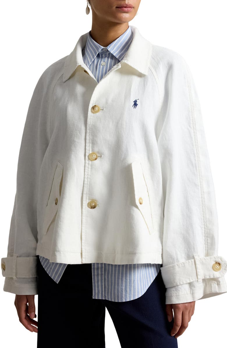 Polo Ralph Lauren Boxy Cotton Jacket, Main, color, Nevis
