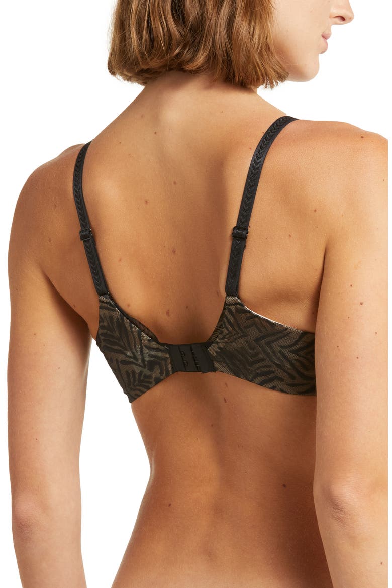 Allure Sheer Underwire T-Shirt Bra, Alternate, color, BLACK