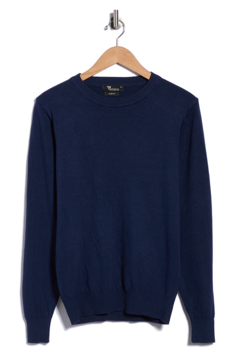 Crewneck Sweater, Alternate, color, NAVY