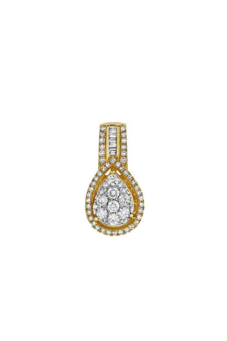 Aurora Pear Diamond Pendant in 10K Yellow Gold, Alternate, color, 10K Yellow Gold