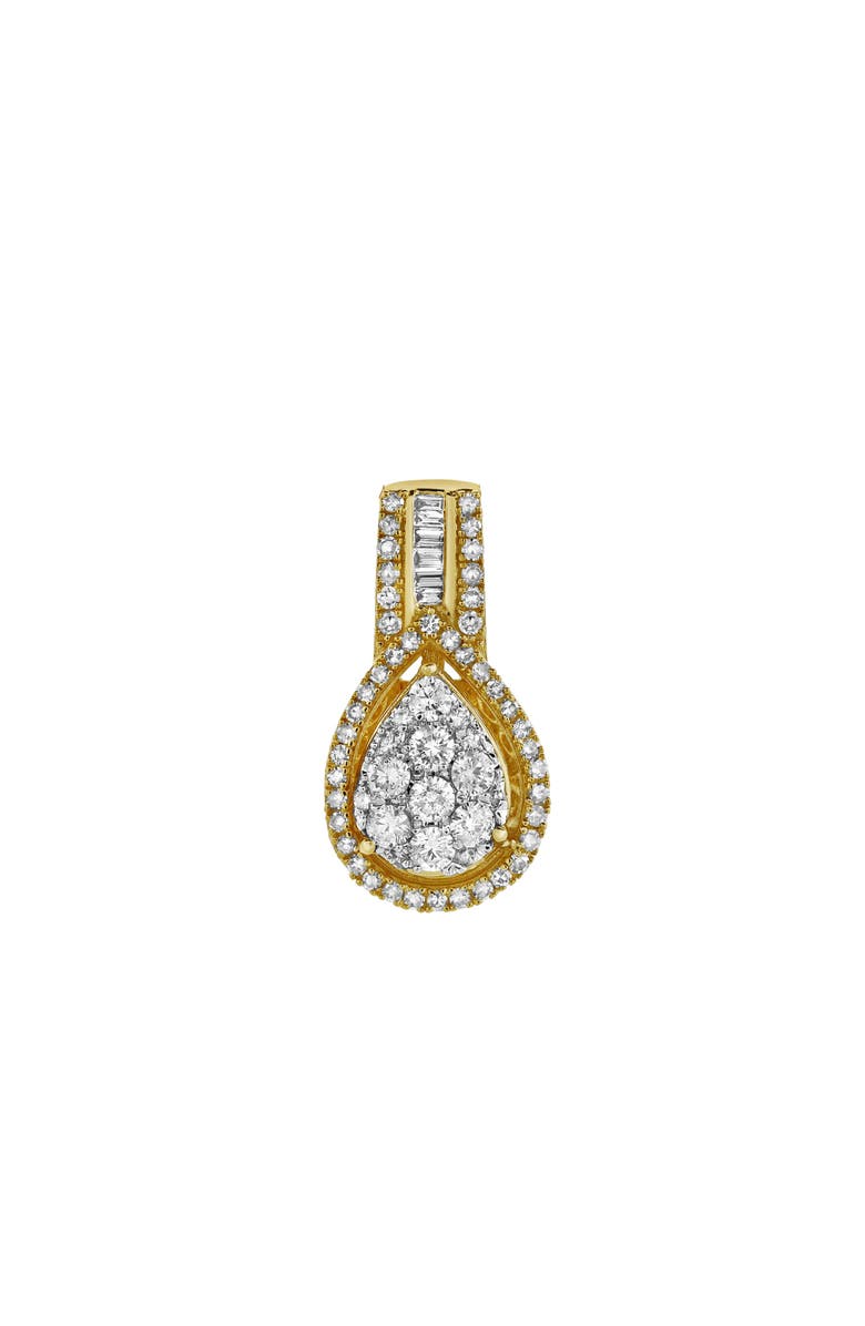 LuvMyJewelry Aurora Pear Diamond Pendant in 10K Yellow Gold, Alternate, color, 10K Yellow Gold