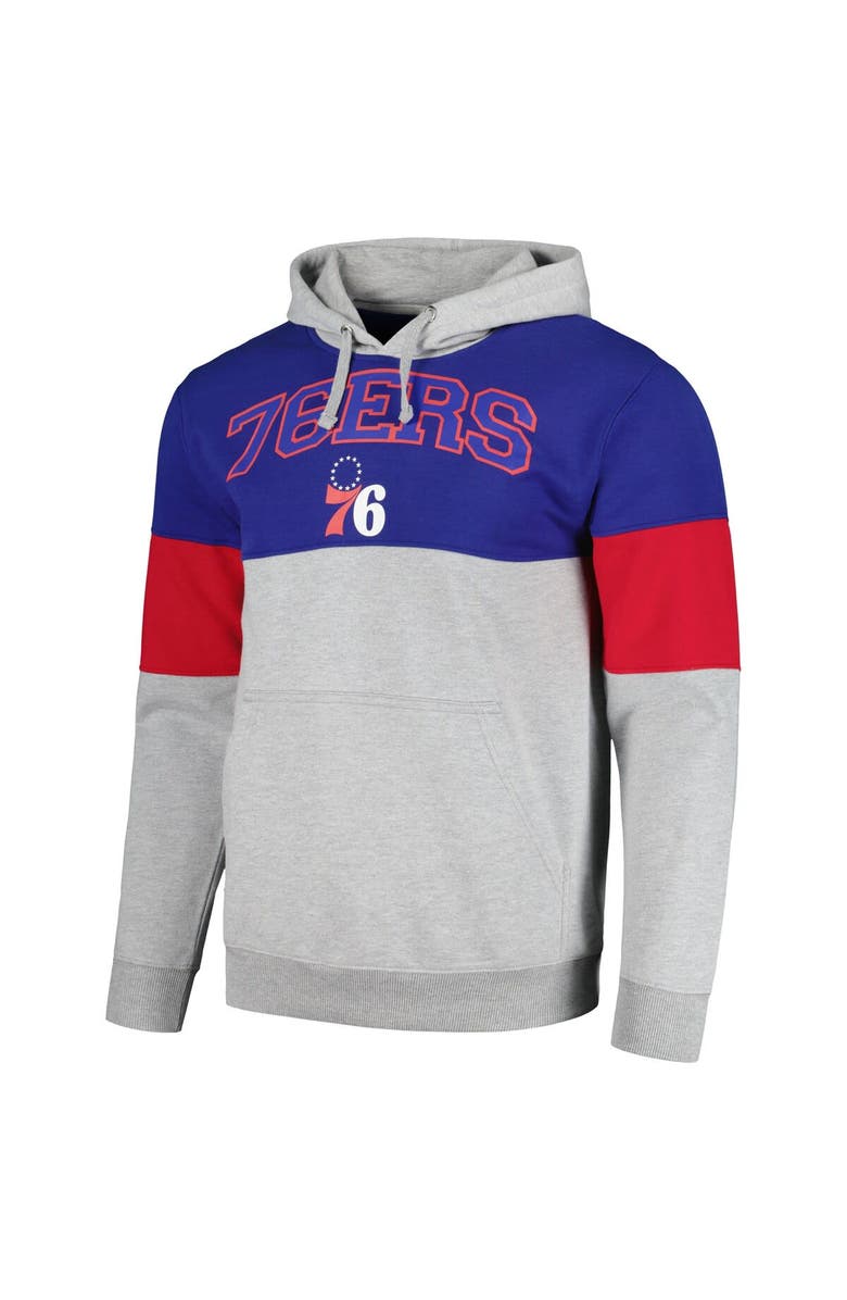 FANATICS Men's Fanatics Branded Royal Philadelphia 76ers Contrast Pieced Pullover Hoodie, Alternate, color, Royal