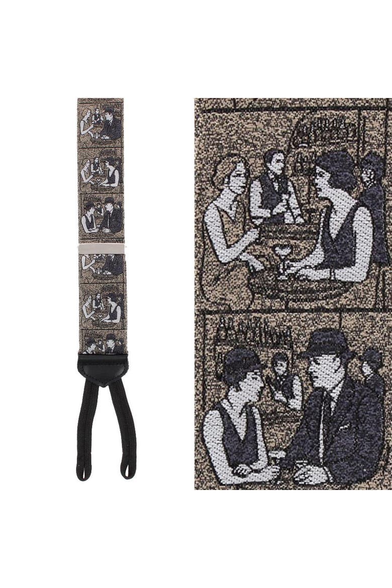 The Nightcap Novelty Silk Formal End Suspenders, Main, color, Taupe
