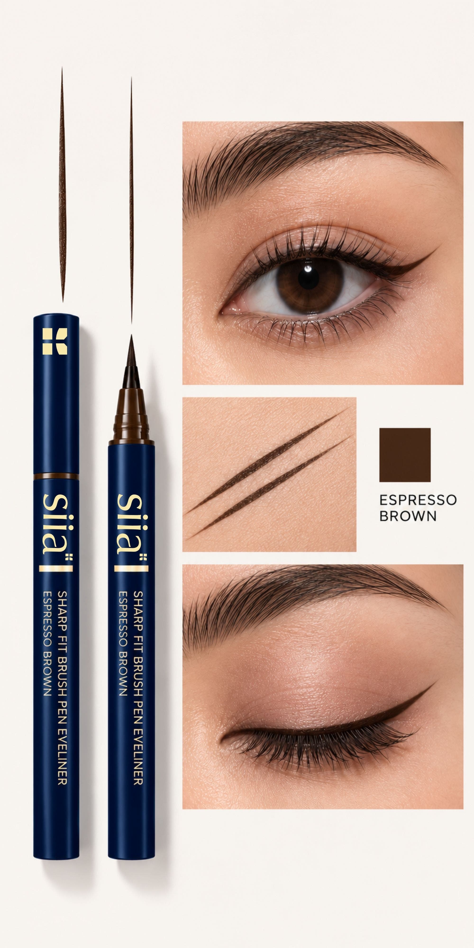 Siia Cosmetics 2-Pc. Sharp Fit Brush Pen Eyeliner | Nordstrom