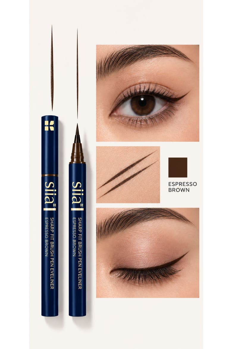 2-Pc. Sharp Fit Brush Pen Eyeliner, Alternate, color, 02 ESPRESSO BROWN