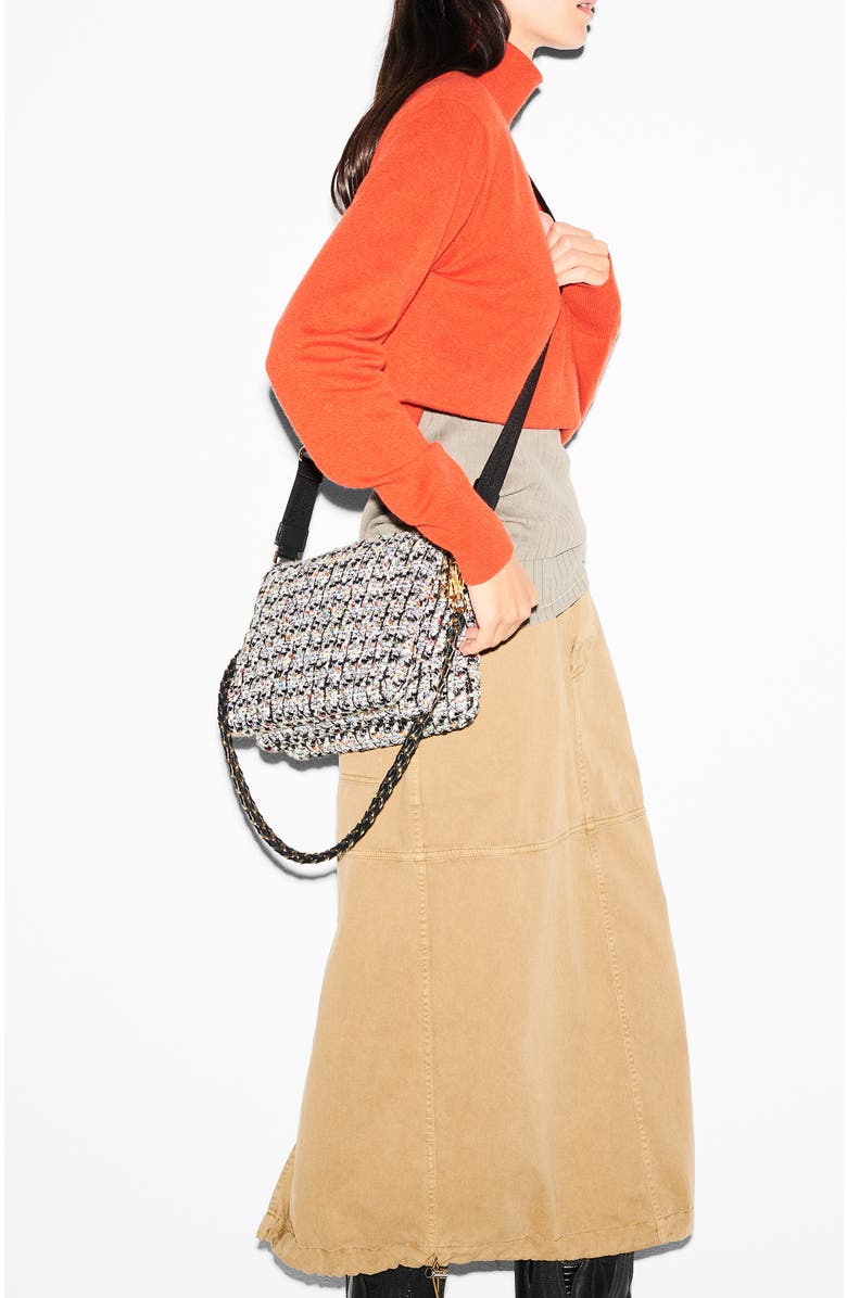 MZ Wallace Large Crosby Pippa Quilted Crossbody Bag, Alternate, color, Boucle