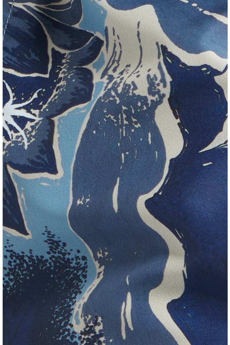 Tropical Print Swim Trunks, Alternate, color, SAPPHIRE