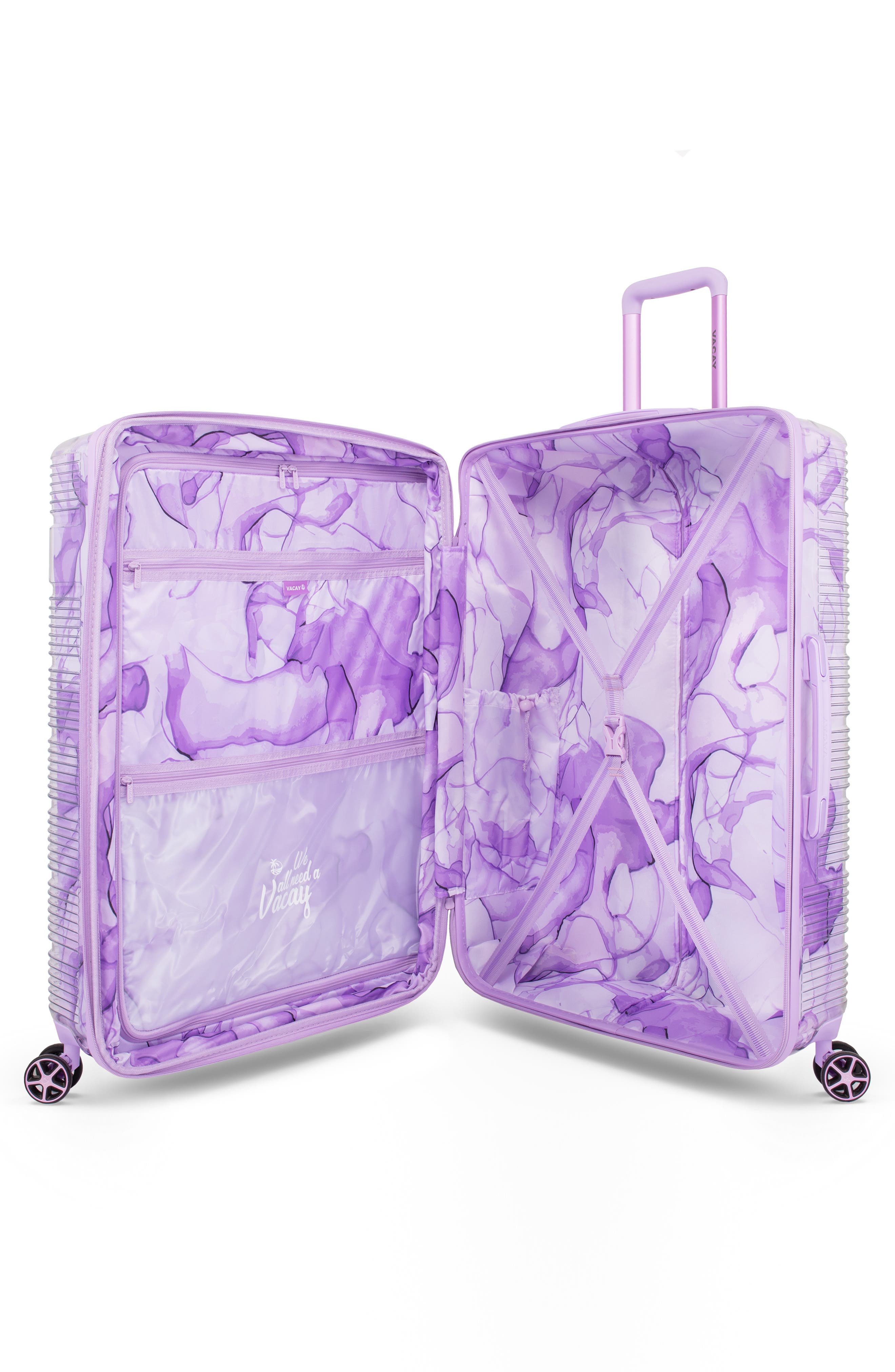 Vacay Spotlight Clear 2-Piece Lightweight Luggage Set, Alternate, color, 