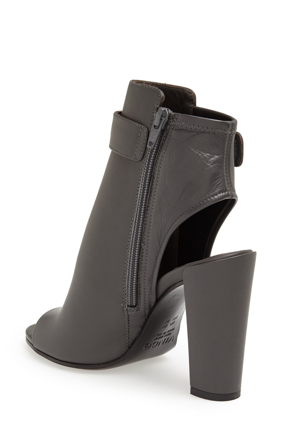 'Brigham' Open Toe Bootie, Alternate, color, GRAPHITE