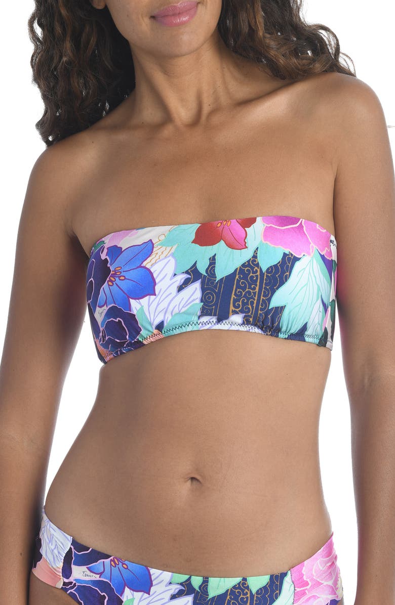Trina Turk Opulent Oasis Bandeau Bikini Top, Main, color, 