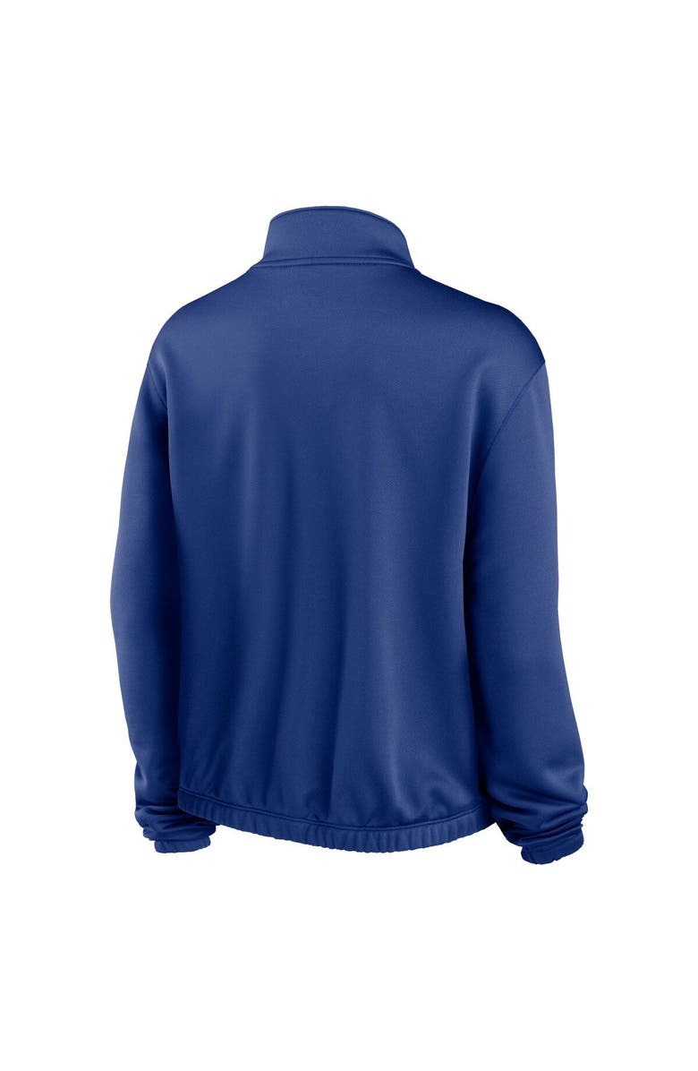 Nike Women's Nike Royal Seattle Mariners Rewind Splice Half-Zip Semi-Cropped Bubble Hem Sweatshirt, Alternate, color, 