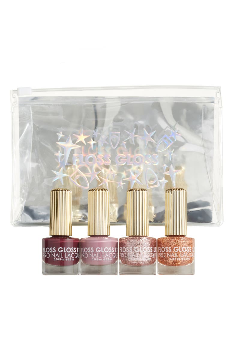 Floss Gloss Holiday Set of 4 Nail Lacquers, Main, color, 