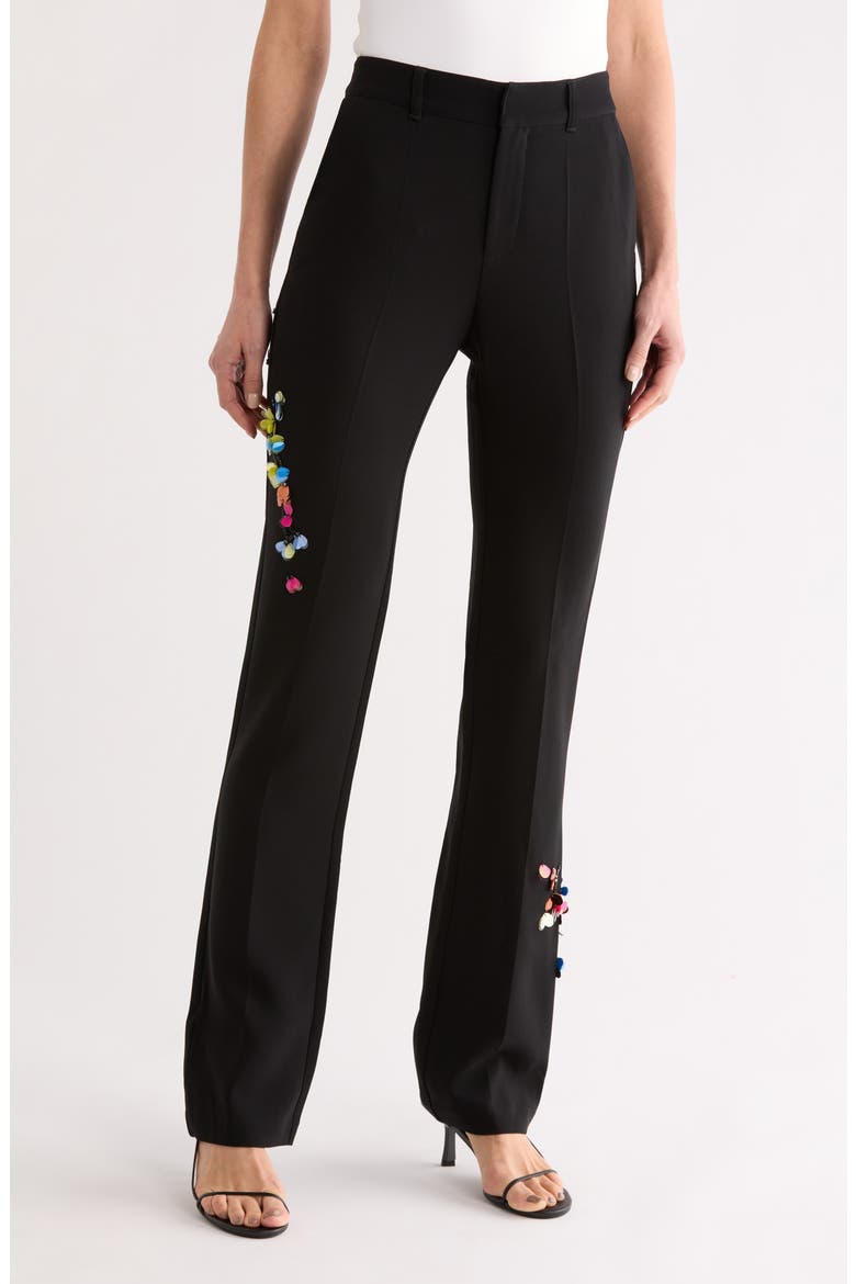 Paillette Vines Kerry Pants, Main, color, BLACK/ MULTI