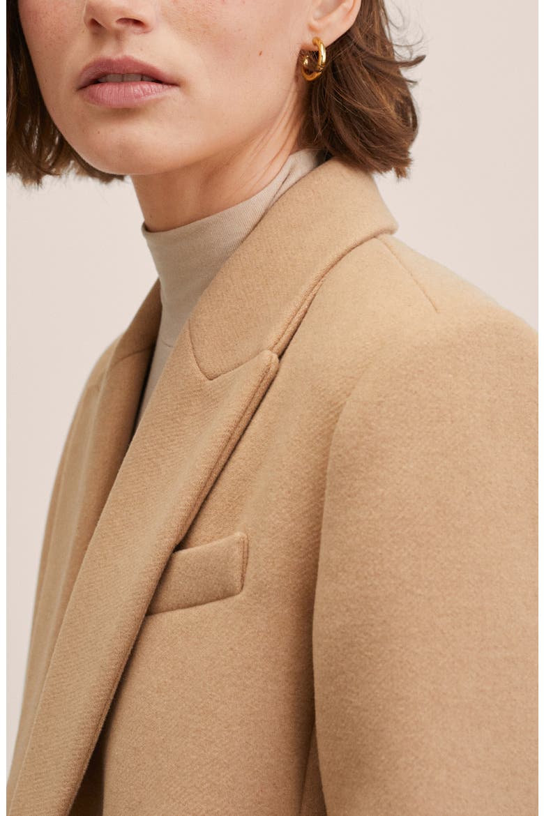 Double Breasted Coat, Alternate, color, BEIGE