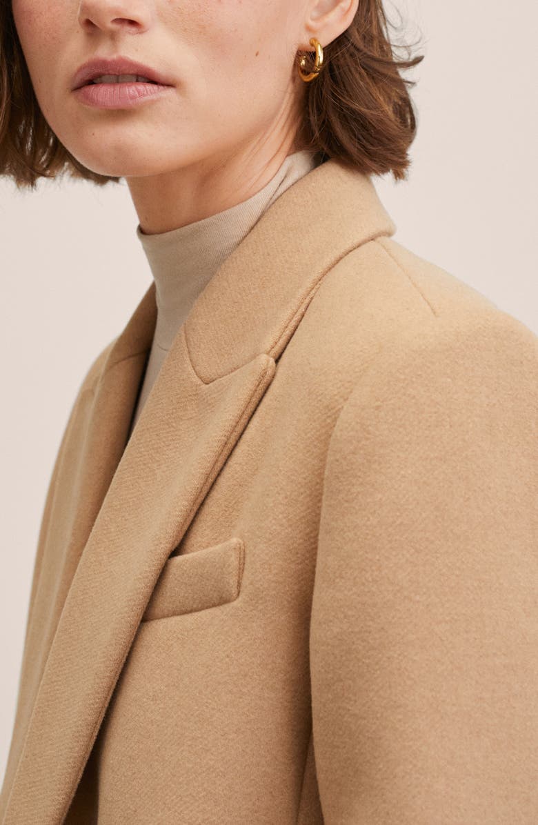 MANGO Double Breasted Coat, Alternate, color, 