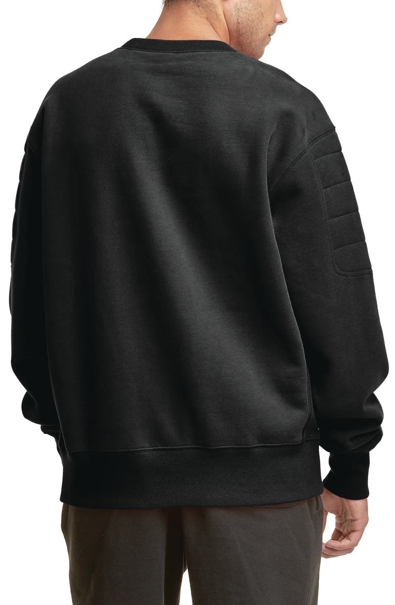 Champion Reverse Weave Quilted Crew Sweatshirt, Alternate, color,