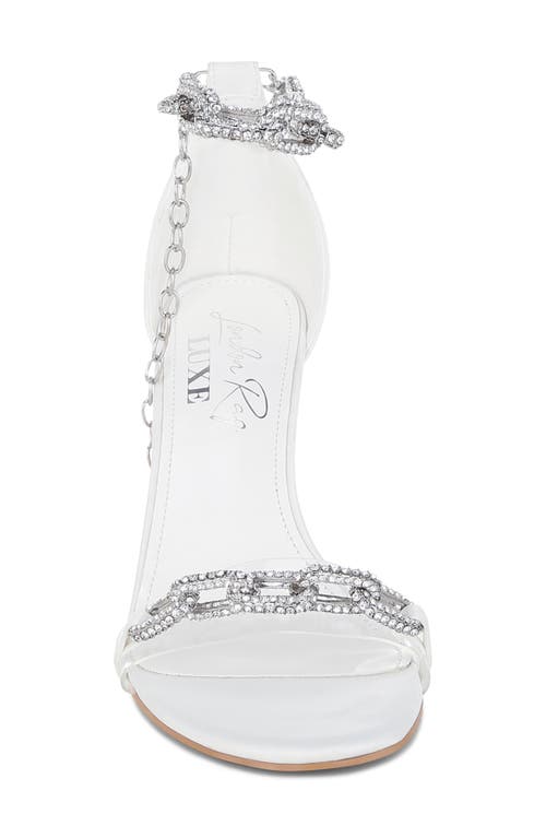 London Rag Rabenda Rhinestone Stiletto Sandal In White