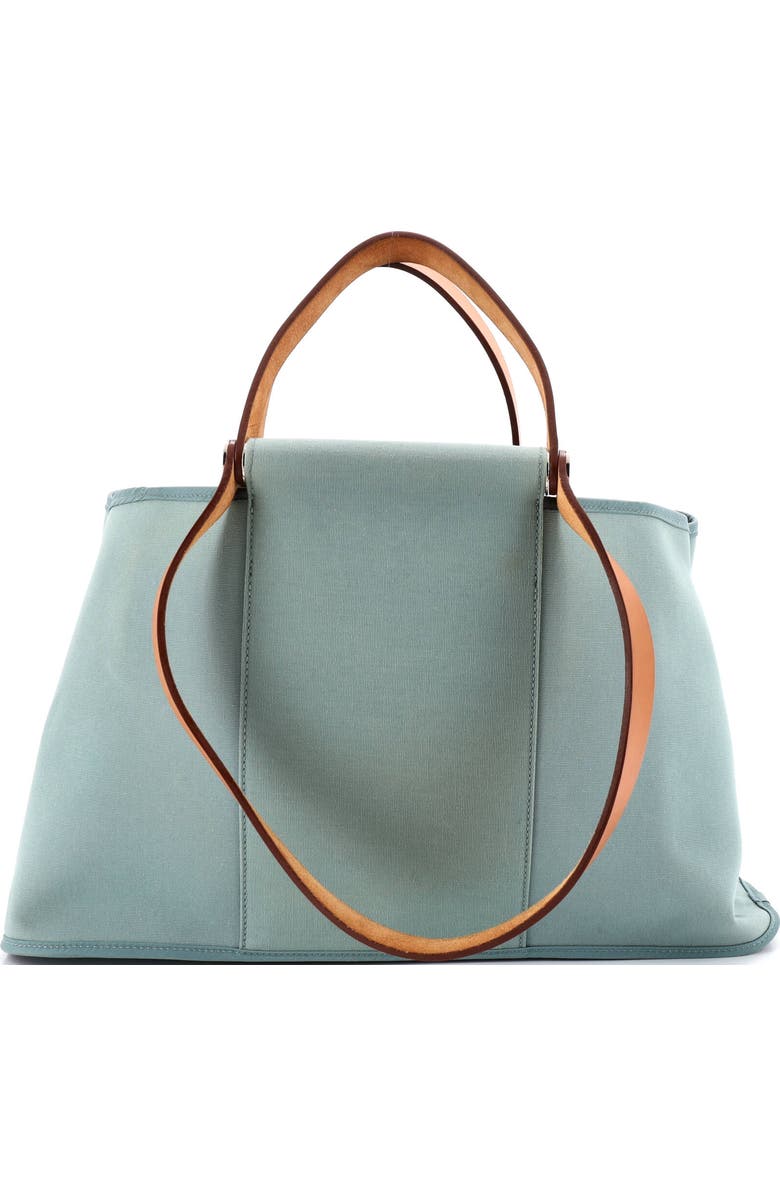 Pre-Owned Hermes Cabag Elan Toile and Leather 39, Main, color, Bleu Lin