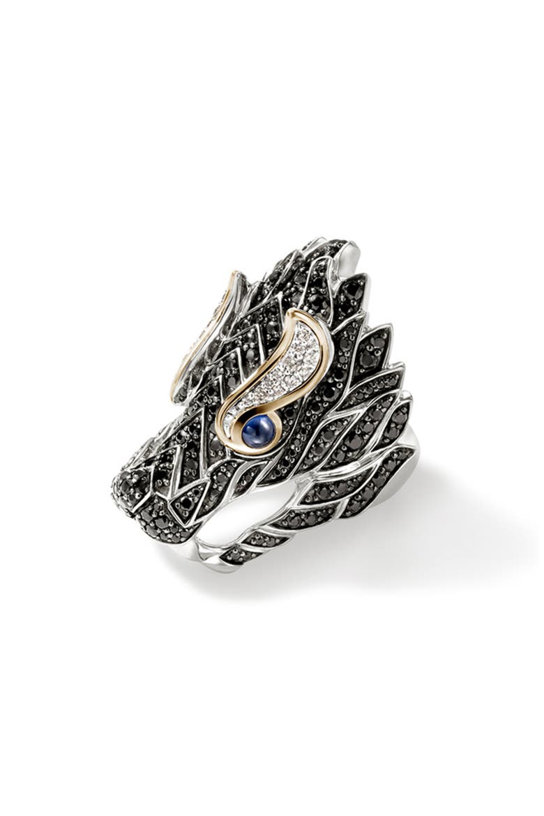 Naga Sapphire Ring, Main, color, BLACK