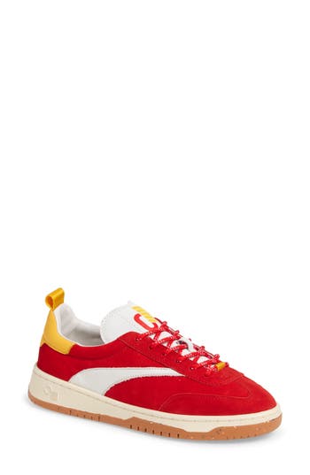 Oncept Panama Suede Sneaker In Retro Red