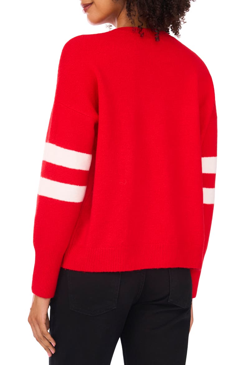 Number 28 Sweater, Alternate, color, BRIGHT CHERRY SW