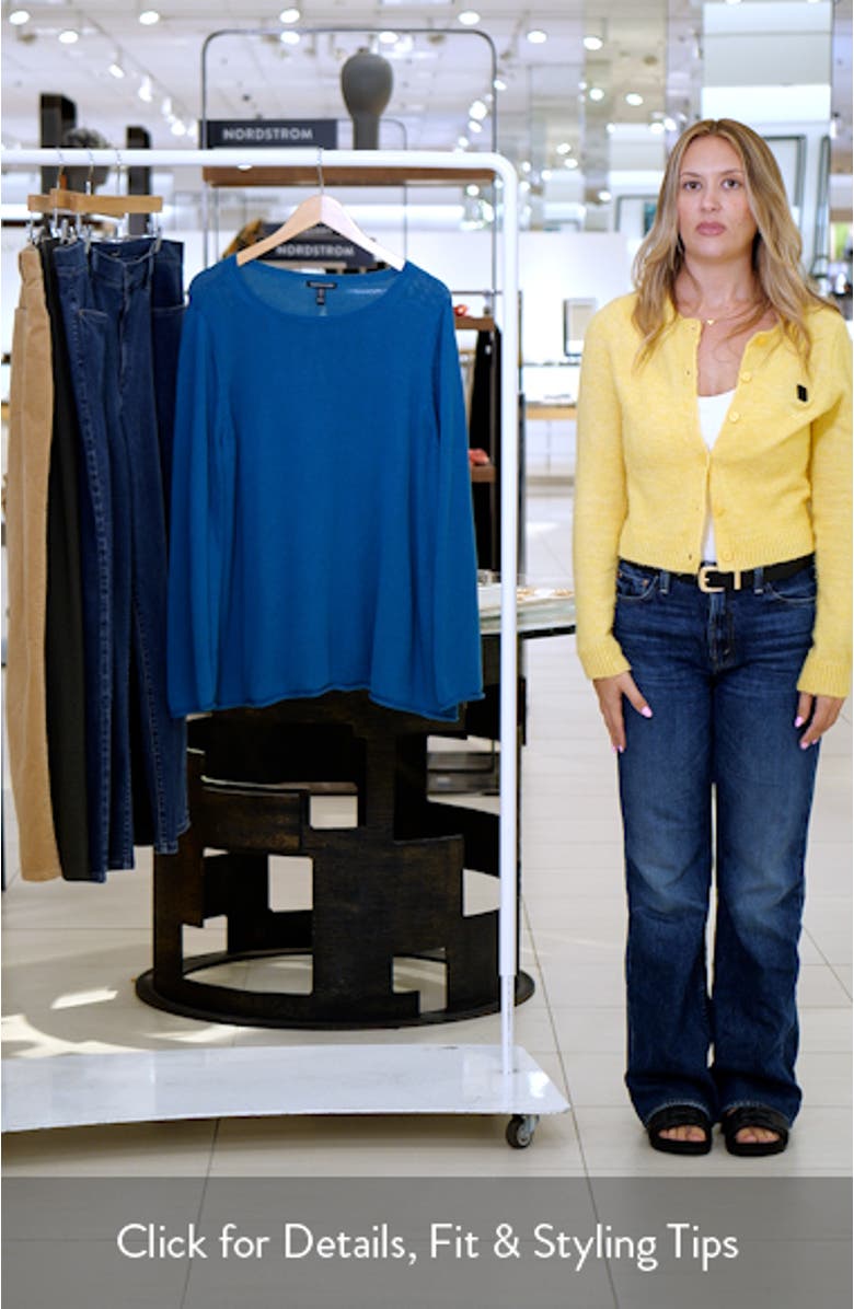 Bateau Neck Cotton Blend Sweater, sales video thumbnail