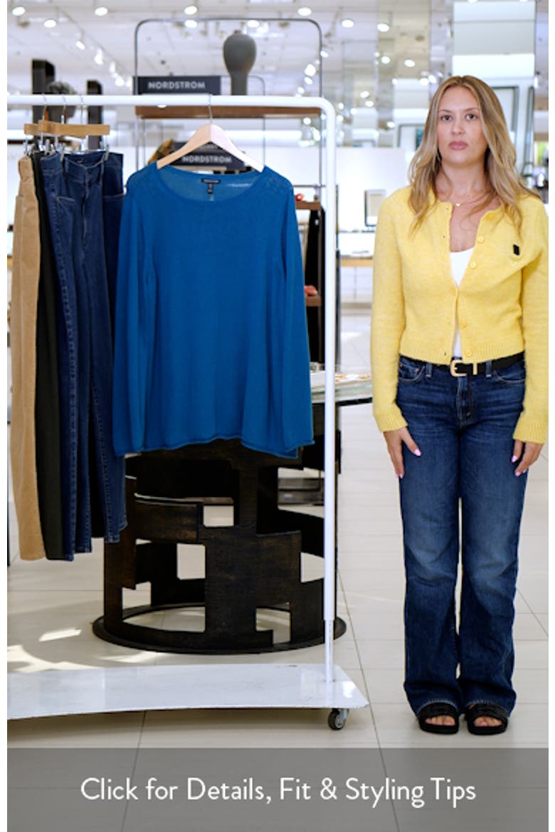 Bateau Neck Cotton Blend Sweater video