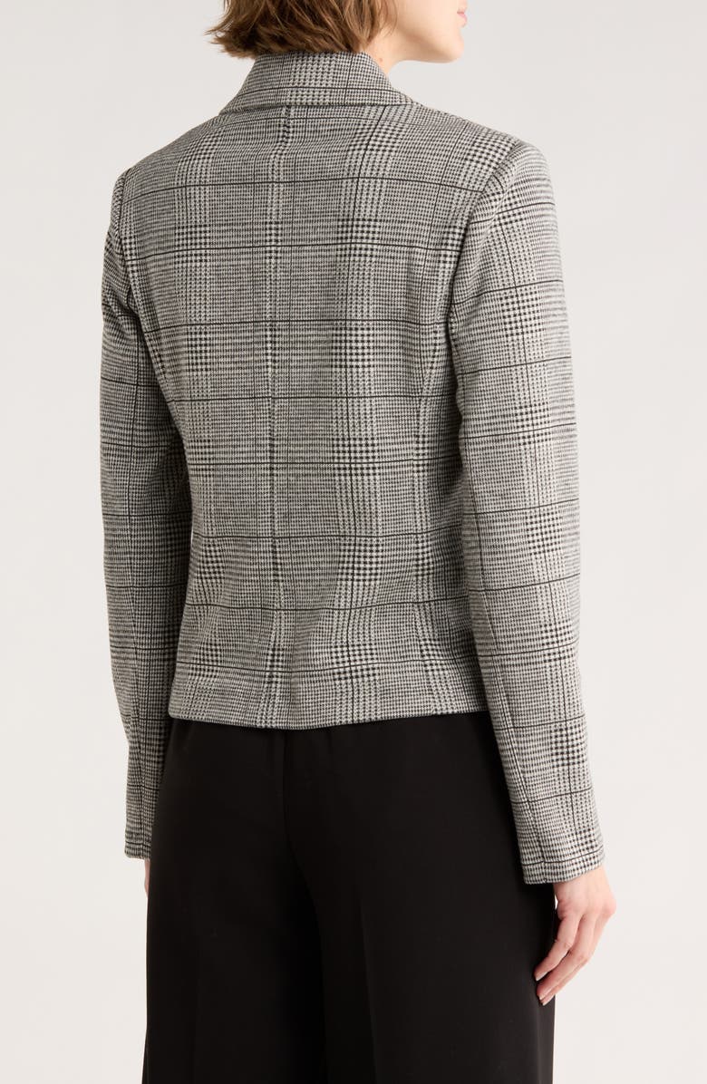Amanda & Chelsea Glen Plaid Notch Lapel Blazer, Alternate, color, Black/ Ivory