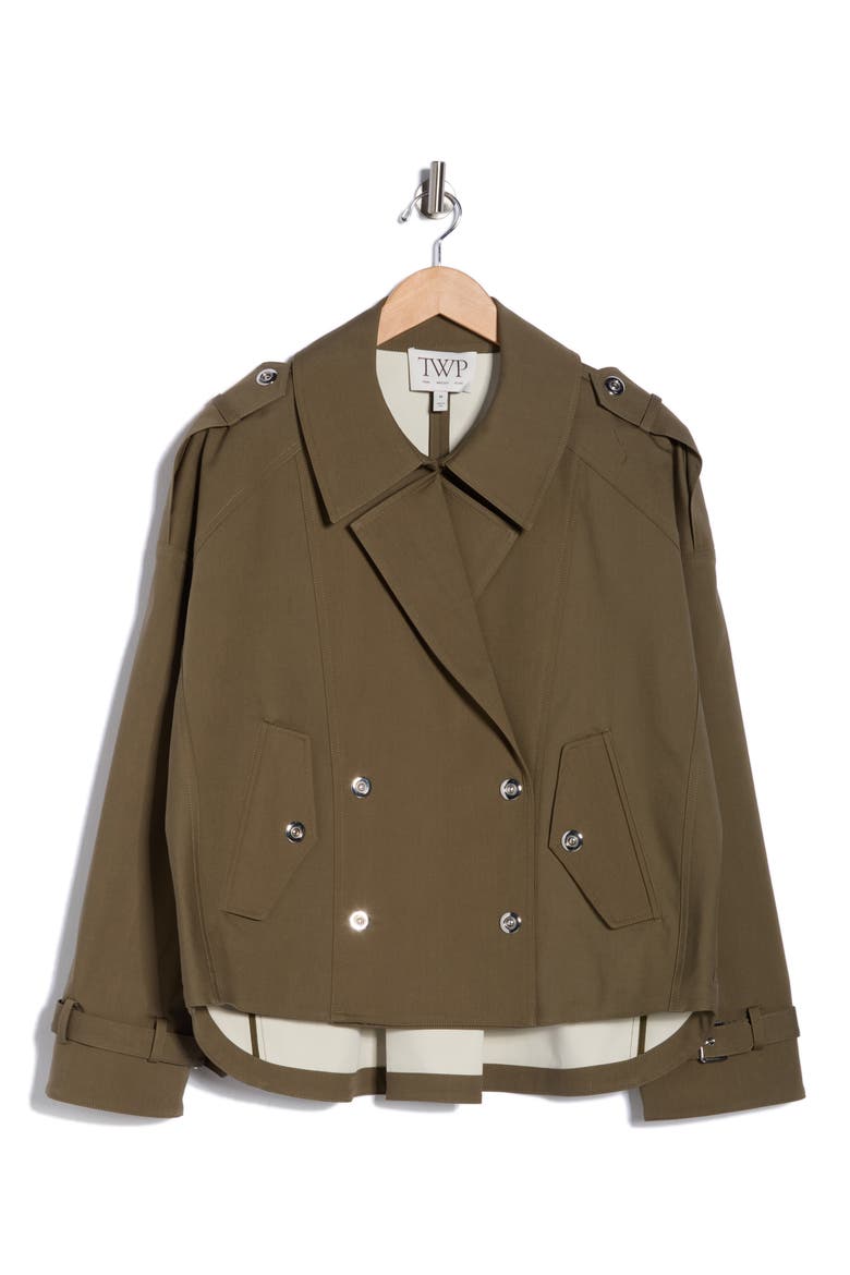 Bogie Stretch Cotton Jacket, Alternate, color, MILITARY/ IVORY