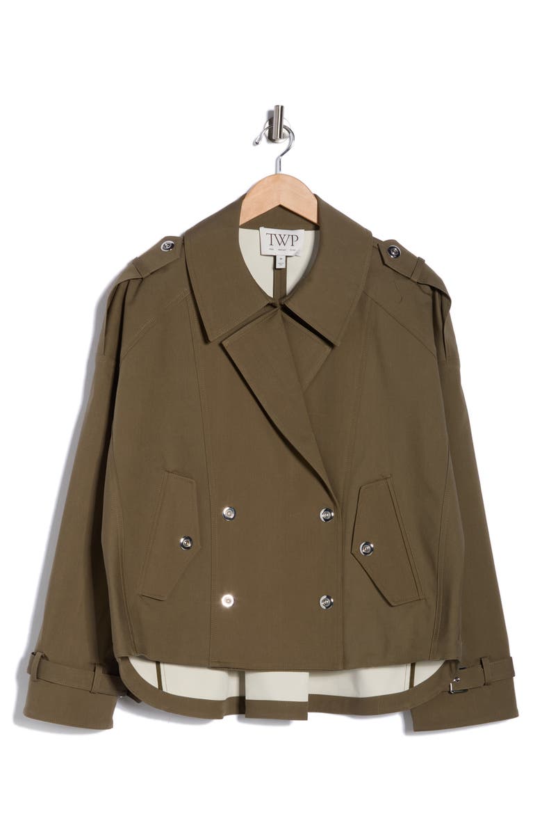 TWP Bogie Stretch Cotton Jacket, Main, color, Military/ Ivory