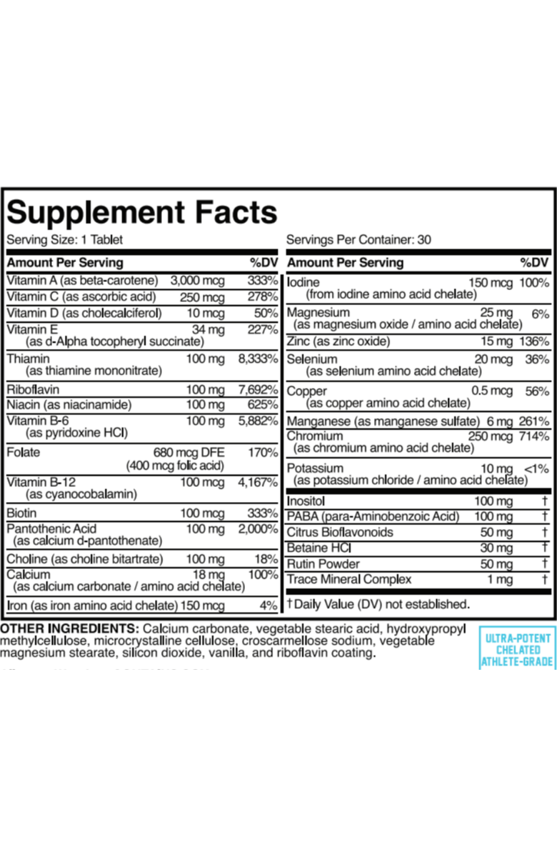 Swolverine Multivitamin, Alternate, color, Unflavored