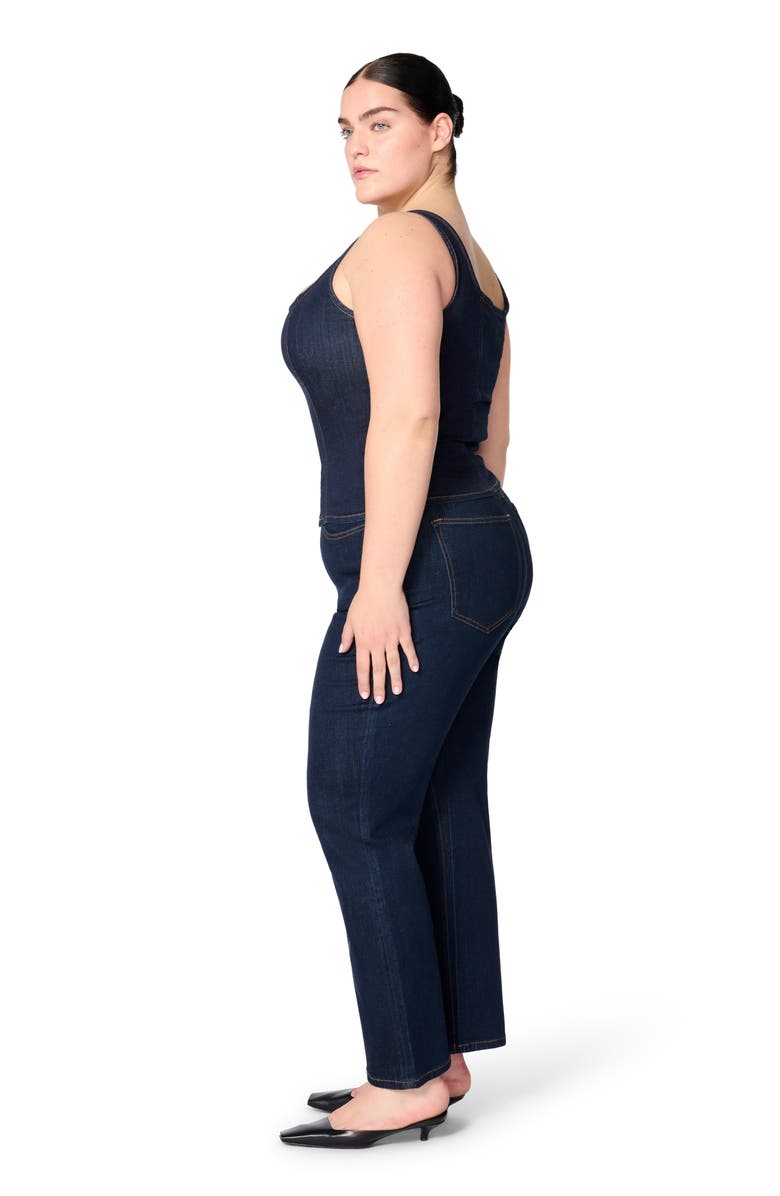 WARP+WEFT ASE High Waist Straight Leg Stretch Jeans, Alternate, color, Long Gone