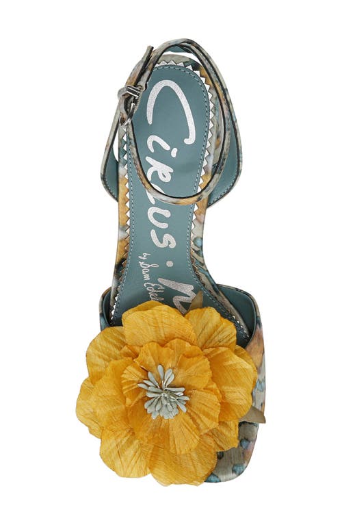 Circus Ny By Sam Edelman Aria Flower Two-piece Block-heel Dress Sandals In Cool Mint Multi