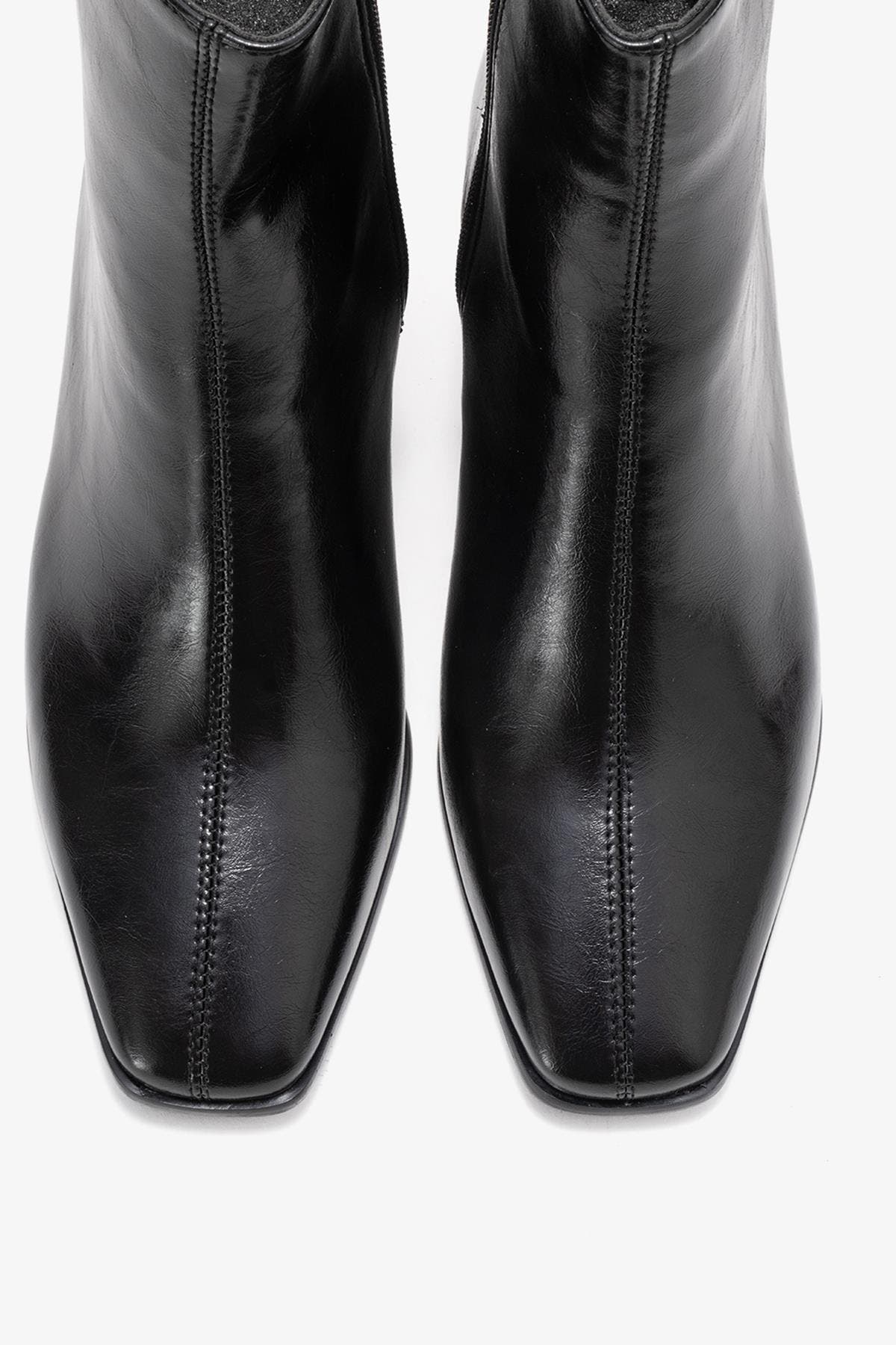 Prologue Shoes Arven Block Heel Boot, Alternate, color, Black Faux Leather