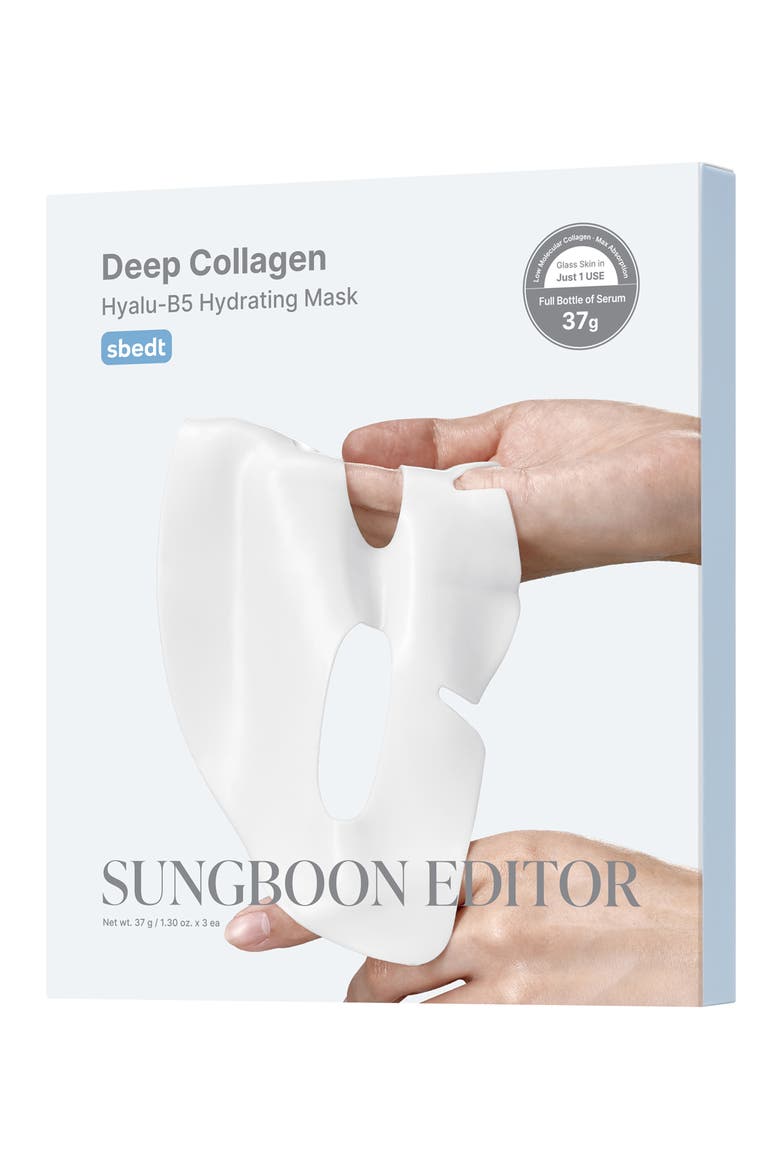 3-Pack Deep Collagen Hyalu-B5 Hydrating Mask, Main, color, NO COLOR