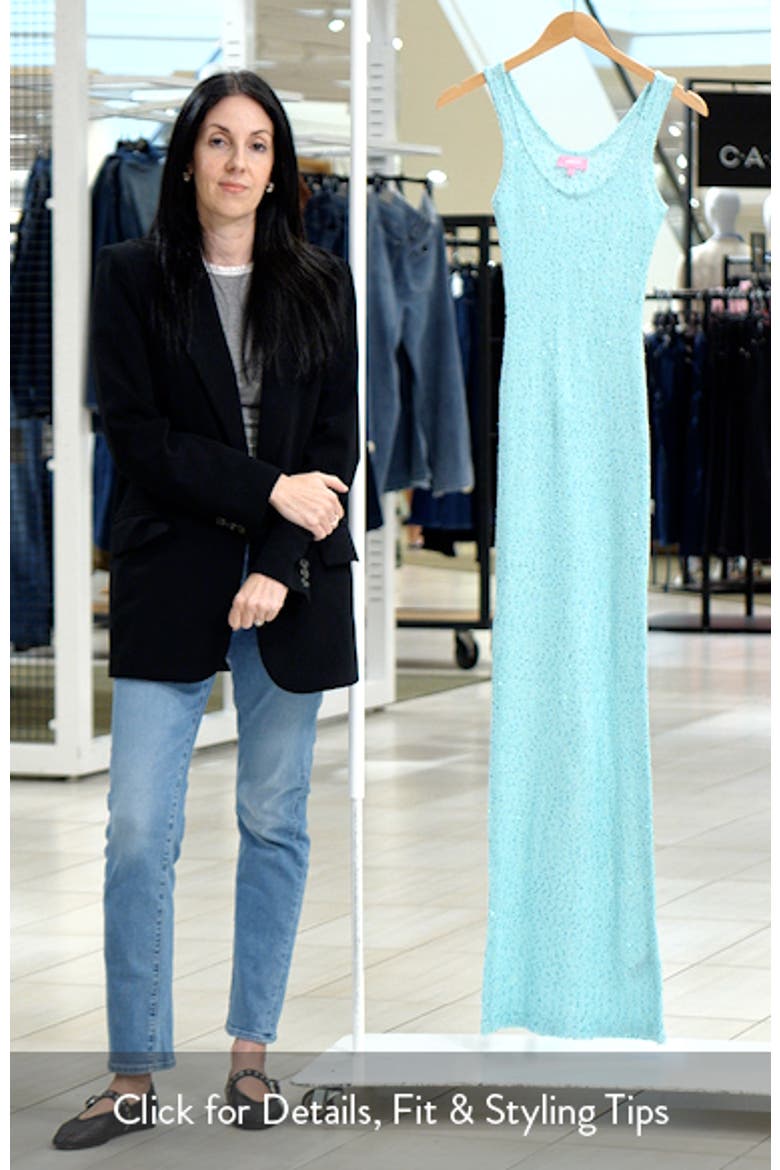 Ebby Sequin Sleeveless Maxi Sweater Dress video