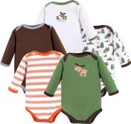 Luvable Friends Cotton Long-Sleeve Bodysuits