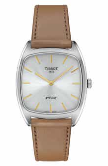 Stylist Leather Strap Watch, 32mm