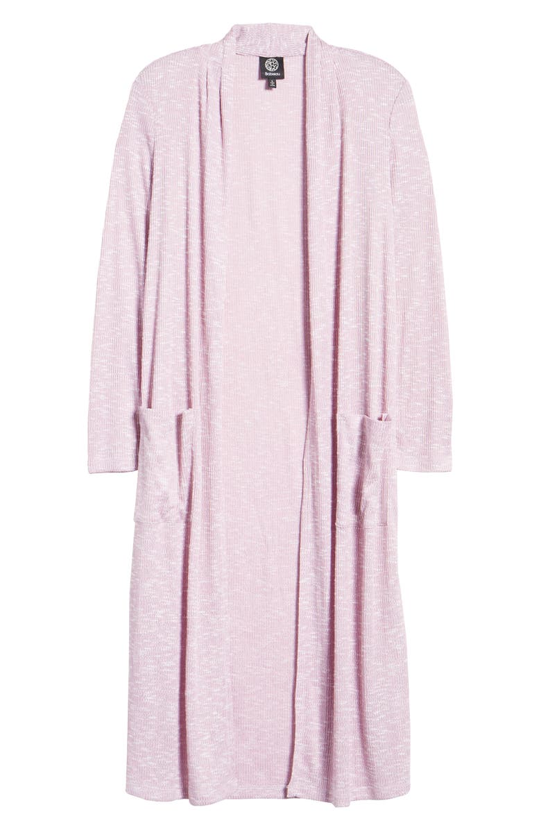 Bobeau Ribbed Knit Long Cardigan, Alternate, color,