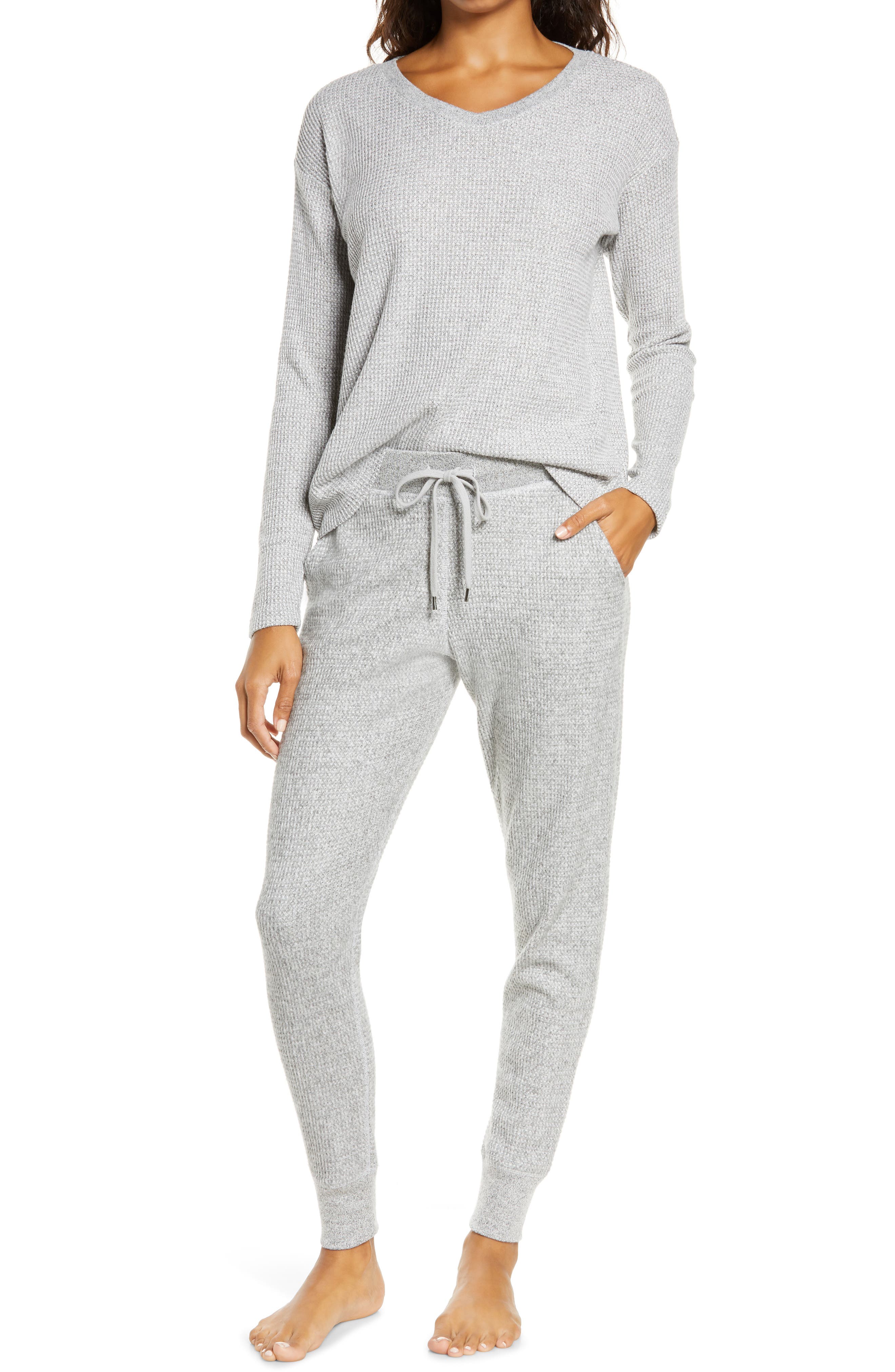 Papinelle Super Soft Thermal Knit Pajamas in Grey 