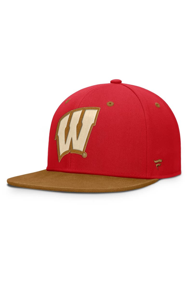 Men's Fanatics Red/Brown Wisconsin Badgers NoBo Fitted Hat, Main, color, Red